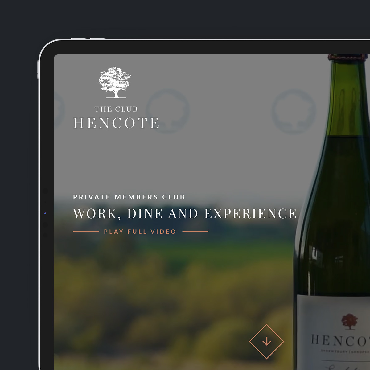 Hencote The Club website design