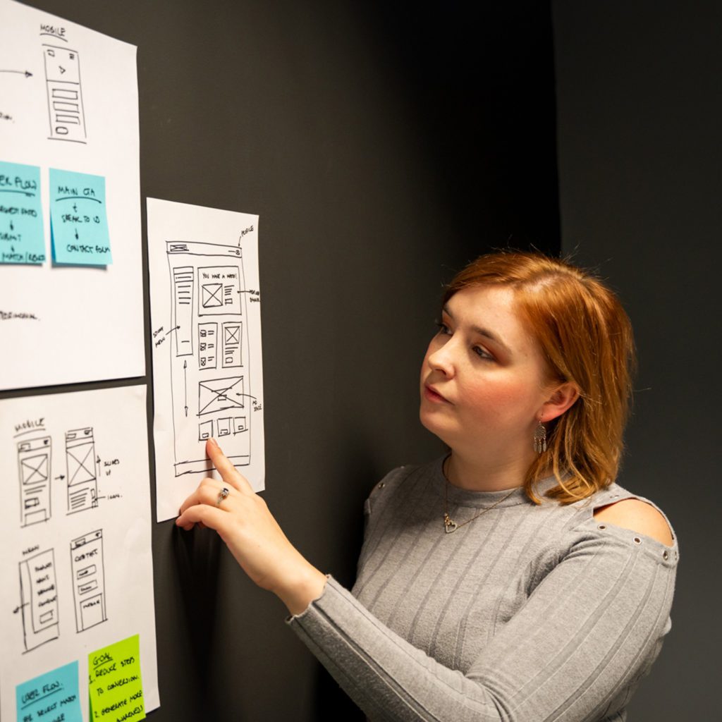 Hannah Analysing Wireframe | CRO marketing