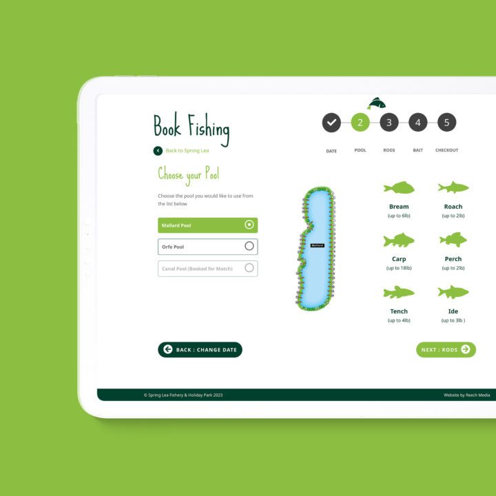 Spring Lea Fishery | Online Booking System by Reech