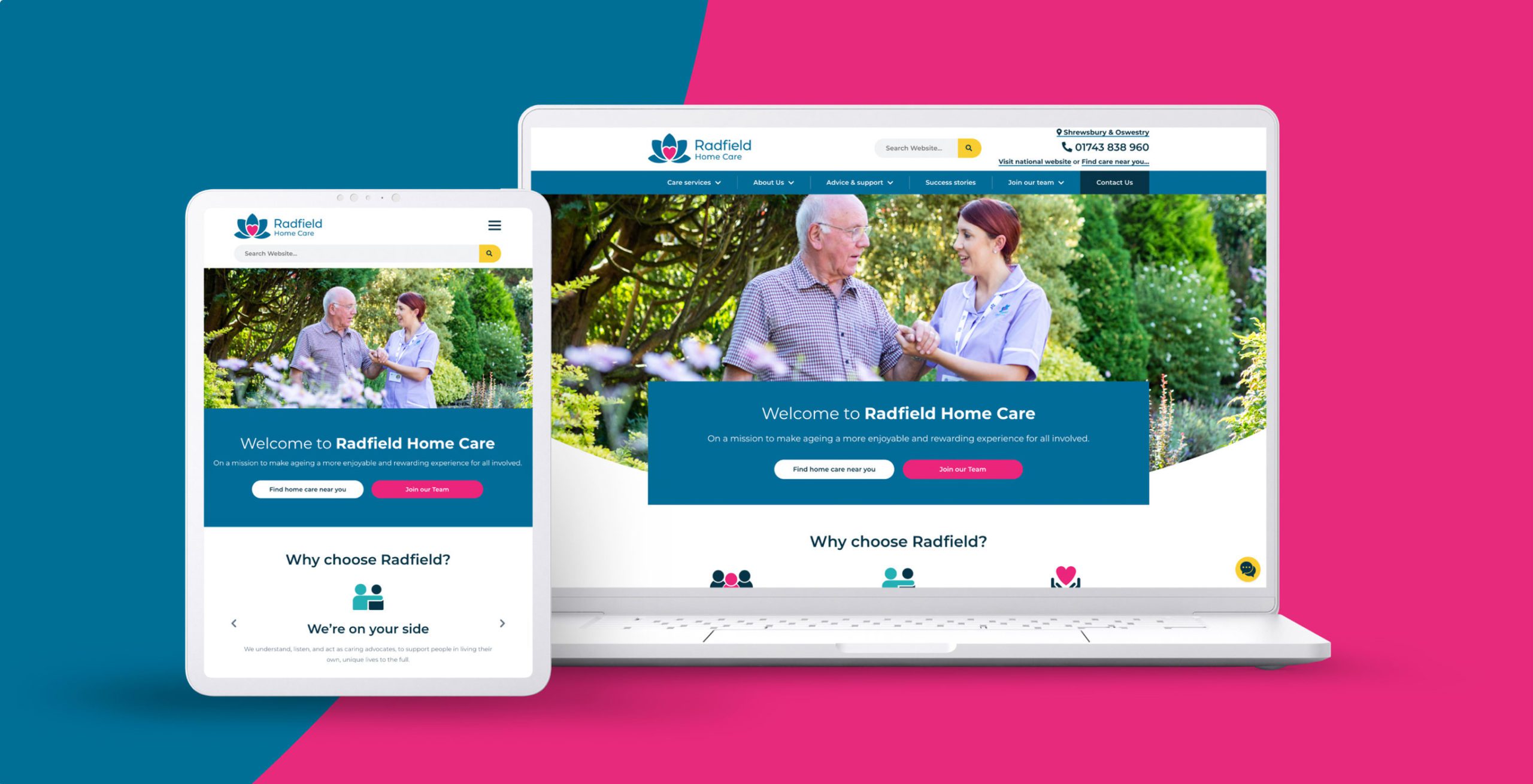 Radfield Home Care Website Design | Reech