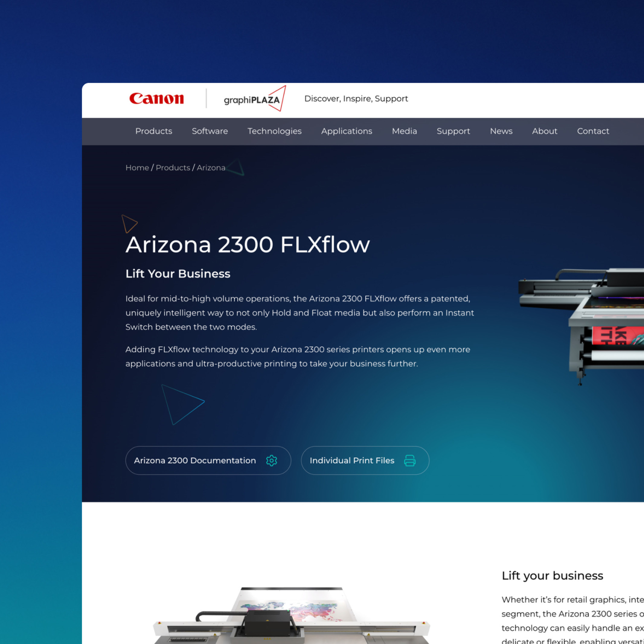 A webpage design mockup, showcasing innovative marketing design and web development from a full-service agency